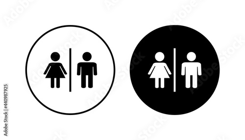 Toilet icon set. restrooms icon vector. bathroom sign. wc, lavatory