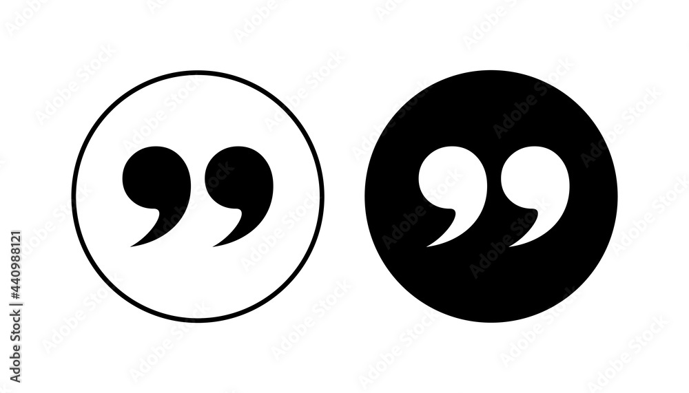 Fototapeta premium Quote icon set. Quotation mark symbol.