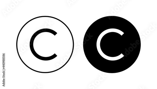 Copyright icon set. copyright symbols