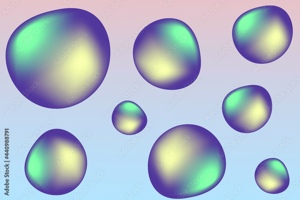 Matt 3d pearl gems, dark frosted abstract shape vector illustration with blue and silver patch of reflected light. Set of round shape pearl bubble, smooth and soft. Matt 3d pearl gems, dark frosted abstract shape vector illustration with blue and silver patch of reflected light. Set of round shape pearl bubble, smooth and soft.