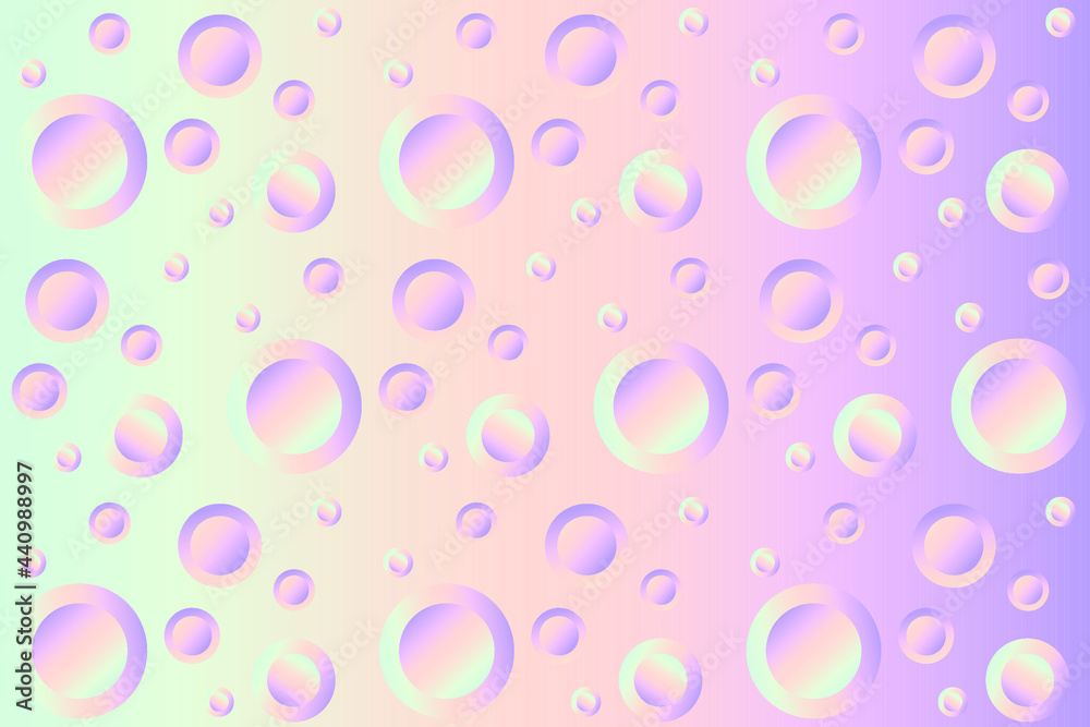 Colorful 3d gradient bubbles. Water drops on the window on a rainy day vector illustration. Smooth and matt. Colorful 3d gradient bubbles. Water drops on the window on a rainy day vector illustration. Smooth and matt.