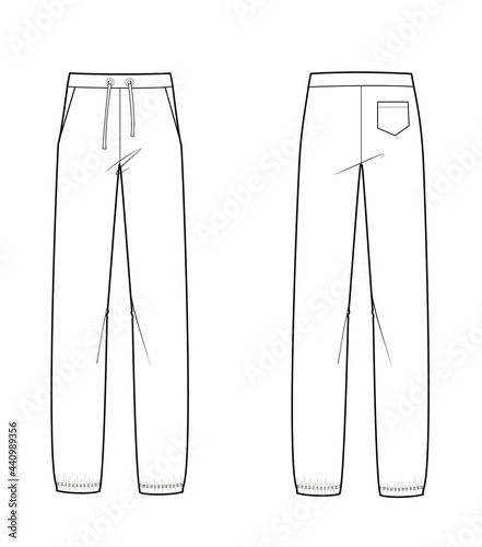 technical sketch sport tapered pants with pocket