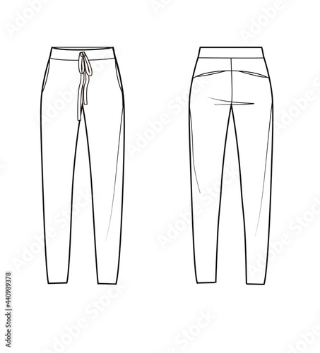 technical sketch sport tapered pants with pocket