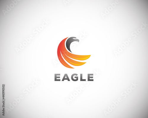 eagle logo creative wing head flying