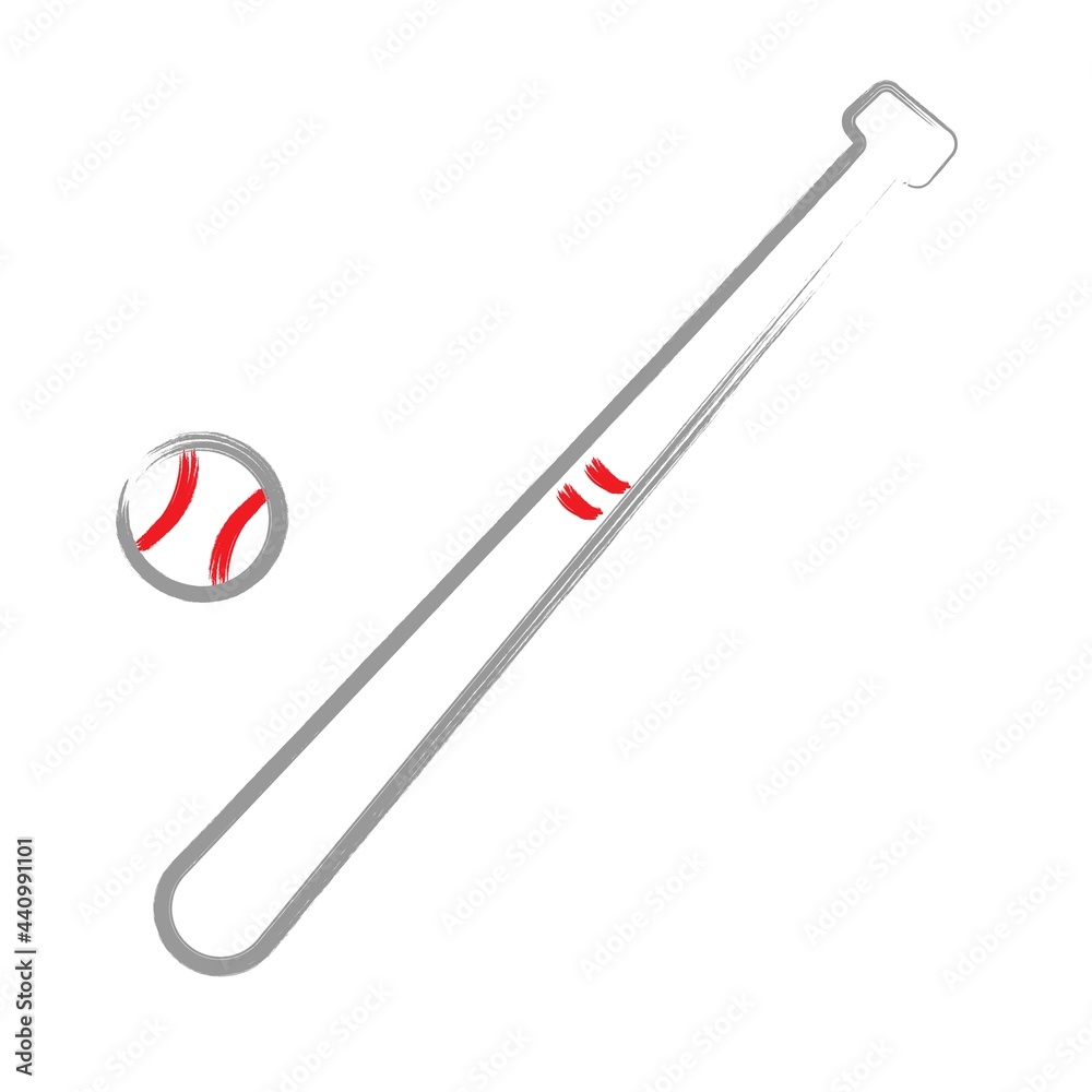 Baseball brush strokes isolated on gray background. Vector illustration. Baseball brush strokes isolated on gray background. Vector illustration.