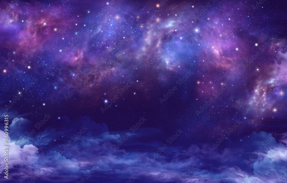 Fototapeta premium deep space, abstract blue background