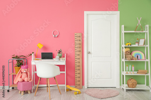Interior of stylish childre...