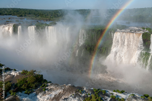 Cataratas do Iguaçu em Foz do Iguaçu. Divisa entre Brasil e Argentina e uma das sete maravilhas do mundo natural. 