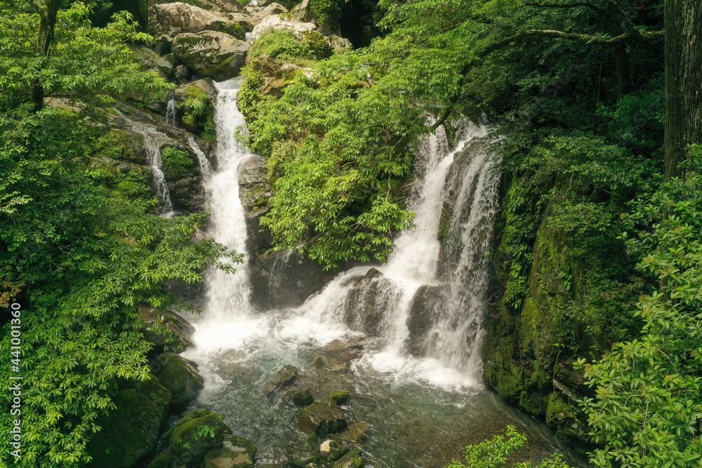 高知県海陽町　轟九十九滝　二重滝