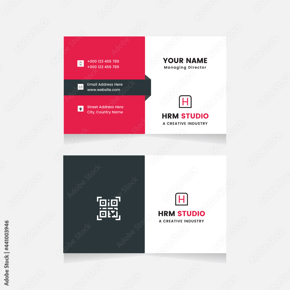 Modern Business Card Print Templates.Personal Visiting Card With Company Logo.Business Card Design Vector Illustration Stationery. Double Sided Business Card Flat. Modern Business Card Print Templates.Personal Visiting Card With Company Logo.Business Card Design Vector Illustration Stationery. Double Sided Business Card Flat.