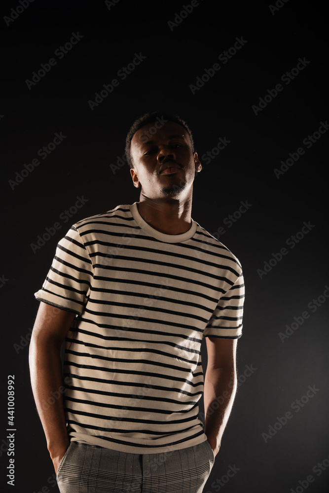 Posing on black background Posing on black background