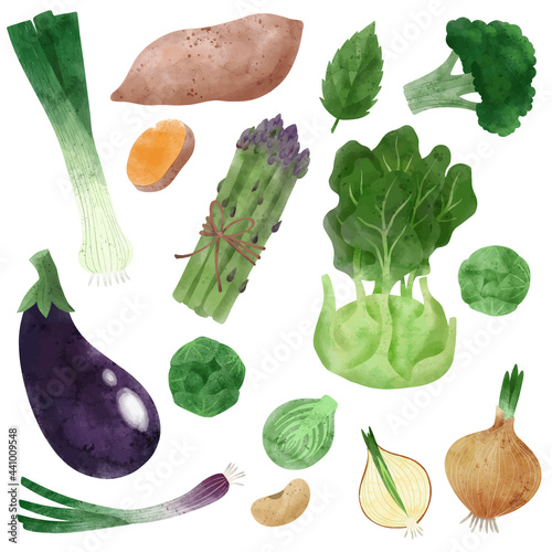 Veggies. Hand drawn vector illustration.