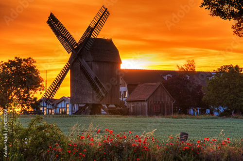 Sonnenaufgang hiter der Mühle photo
