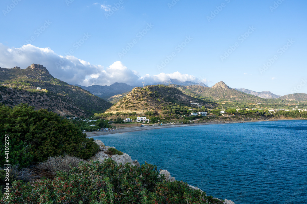 Ferma Bucht mit Bergen Kreta