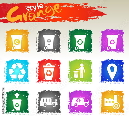 recycling icon set