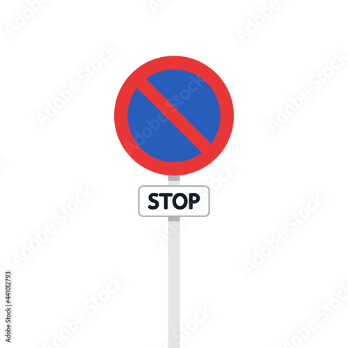 Stop sign vector. Stop sign on white background.