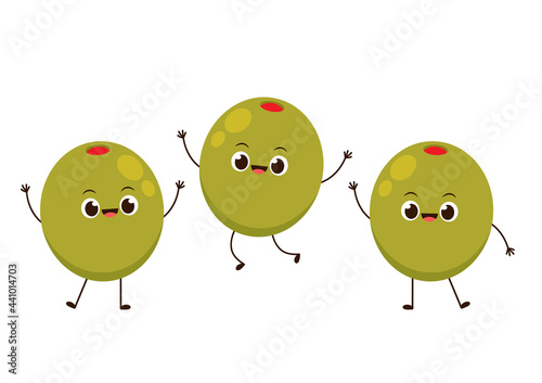 Olive pickled vector. Olive pickled character design. wallpaper.