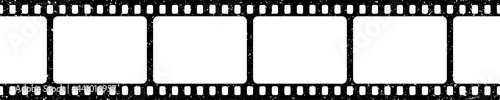 Grunge film strips collection. Old retro cinema movie strip. Video recording. Vector illustration.