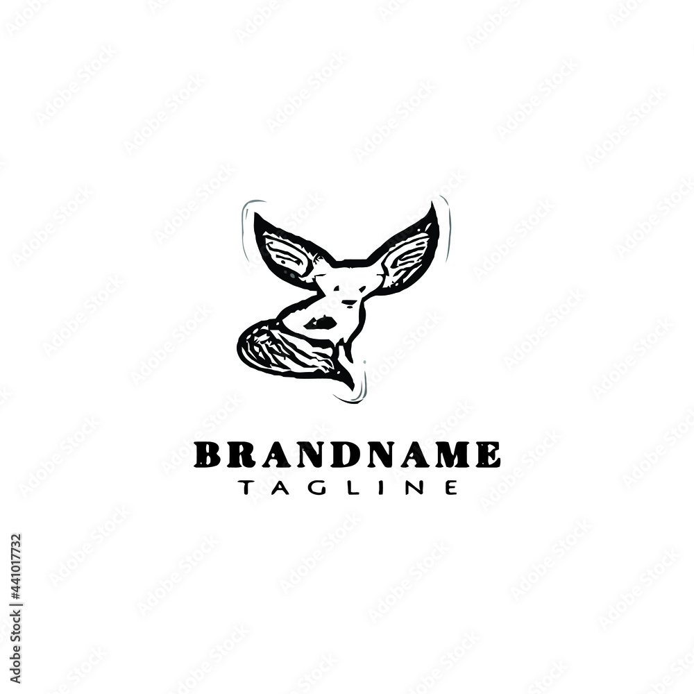 cute fox logo template icon vector illustration