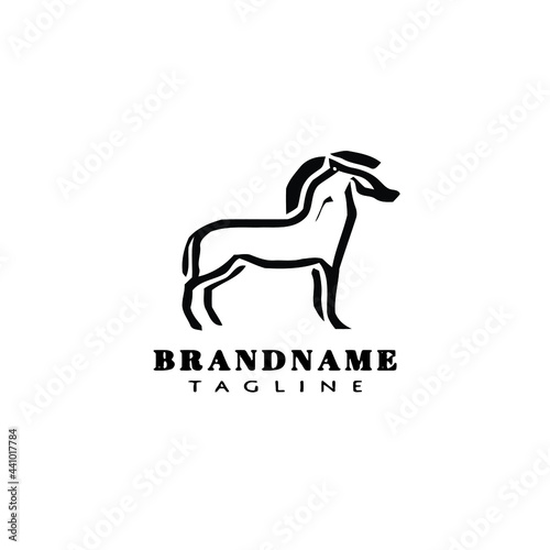 horse logo template icon vector illustration
