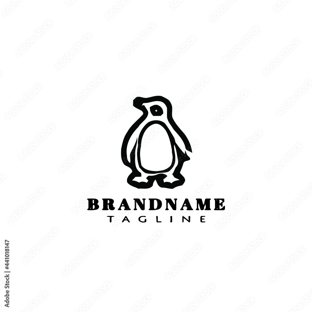 Obraz premium penguin logo icon design template vector illustration