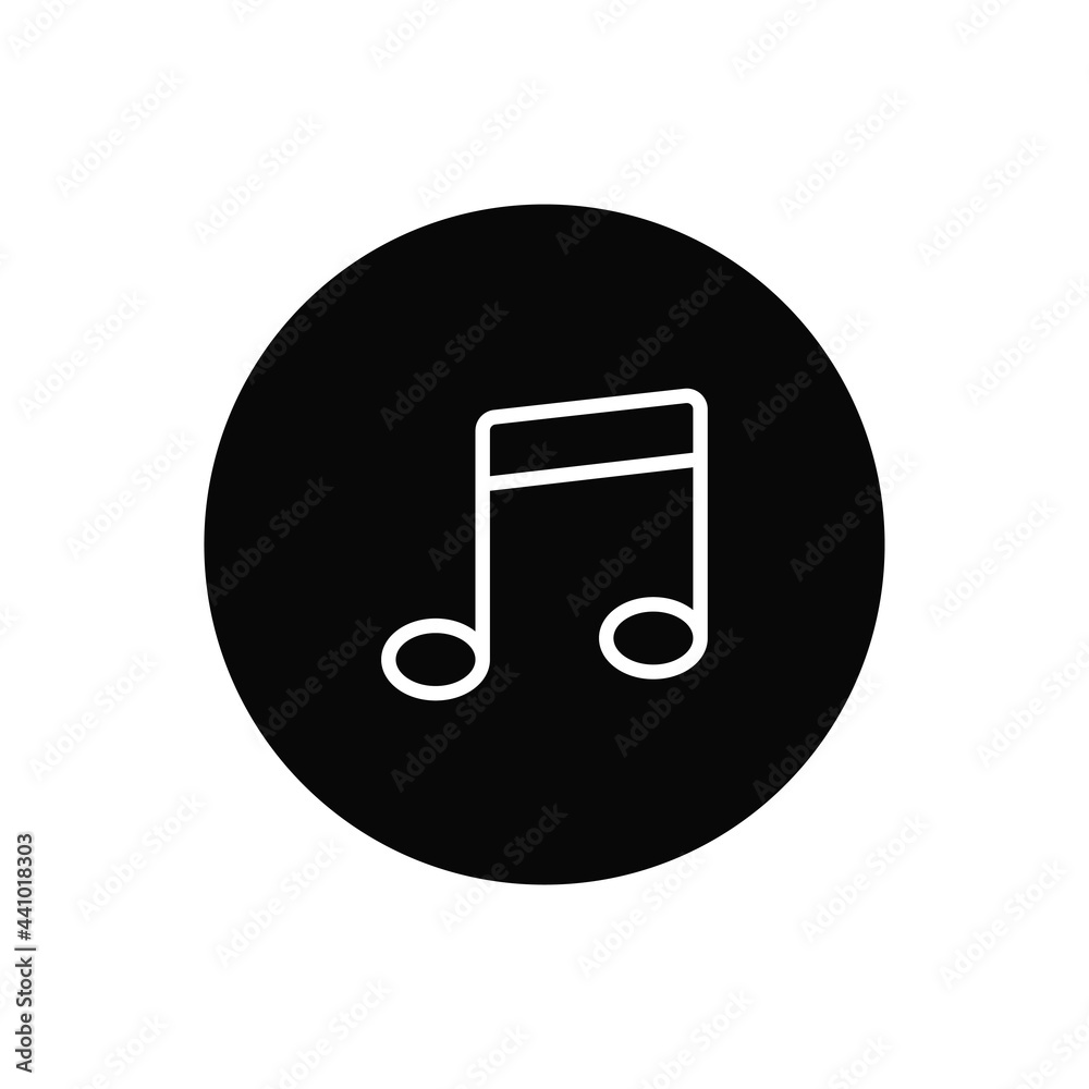 Musical note icon vector. Melody sign Musical note icon vector. Melody sign