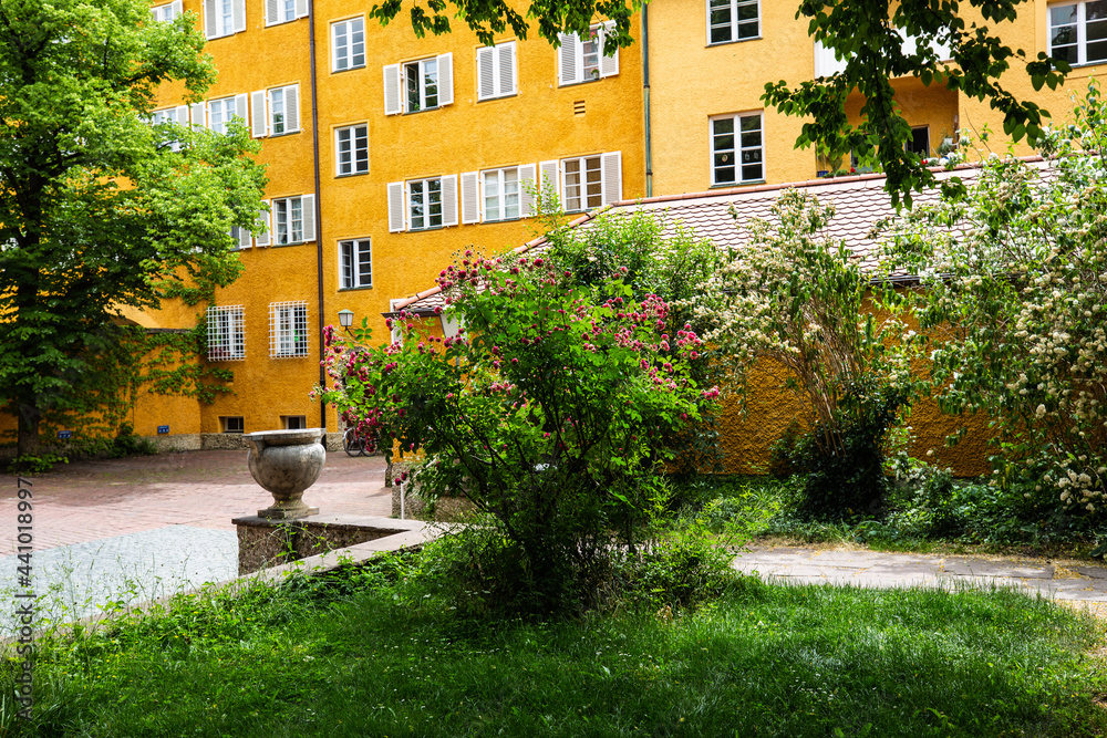 The Borstei is a listed housing estate in the Munich district of Moosach