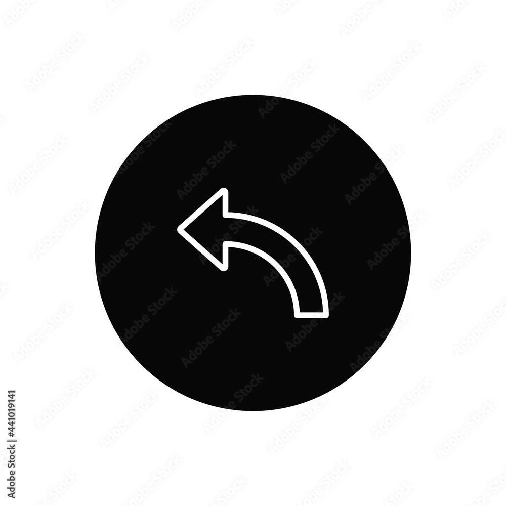 Back arrow icon vector. Left arrow sign Back arrow icon vector. Left arrow sign