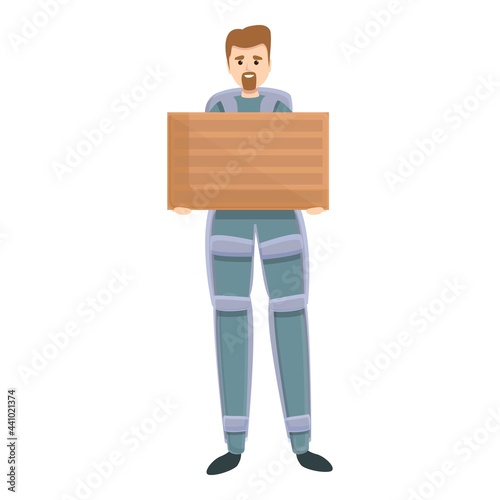 Plastic exoskeleton icon. Cartoon of Plastic exoskeleton vector icon for web design isolated on white background