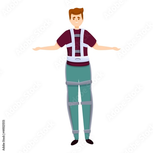 Medical exoskeleton icon. Cartoon of Medical exoskeleton vector icon for web design isolated on white background
