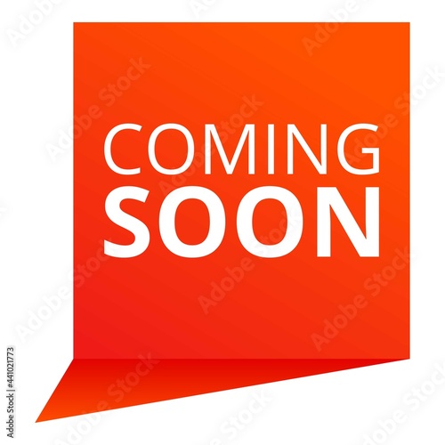 Coming soon plate icon. Cartoon of Coming soon plate vector icon for web design isolated on white background
