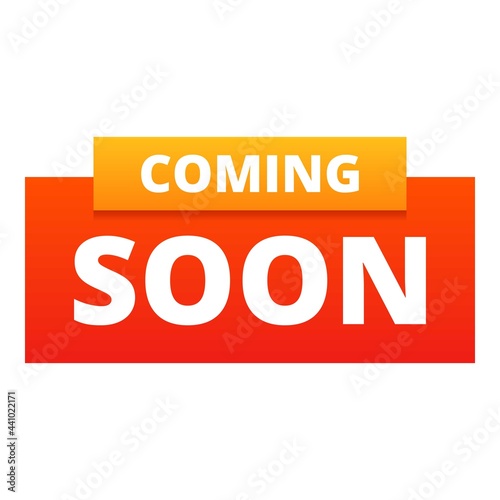 Coming soon logo icon. Cartoon of Coming soon logo vector icon for web design isolated on white background