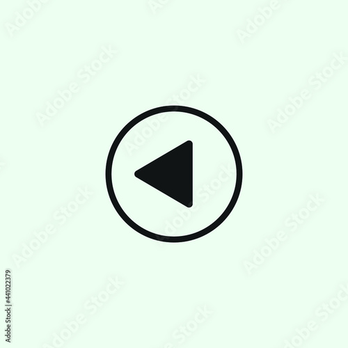 Play button icon in trendy flat style isolated on grey background. Play symbol for your web site design, logo, app, UI. Vector illustration, EPS10.