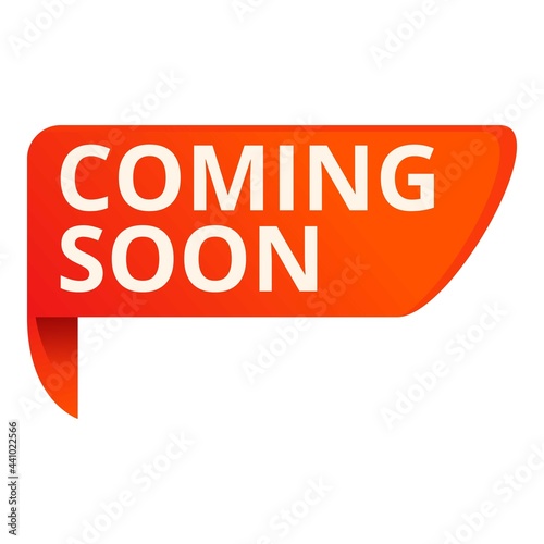 Coming soon placard icon. Cartoon of Coming soon placard vector icon for web design isolated on white background