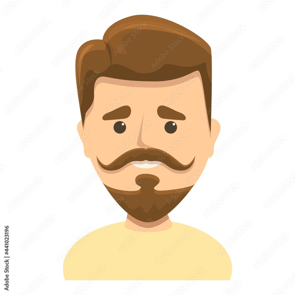 Trending beard icon. Cartoon of Trending beard vector icon for web design isolated on white background