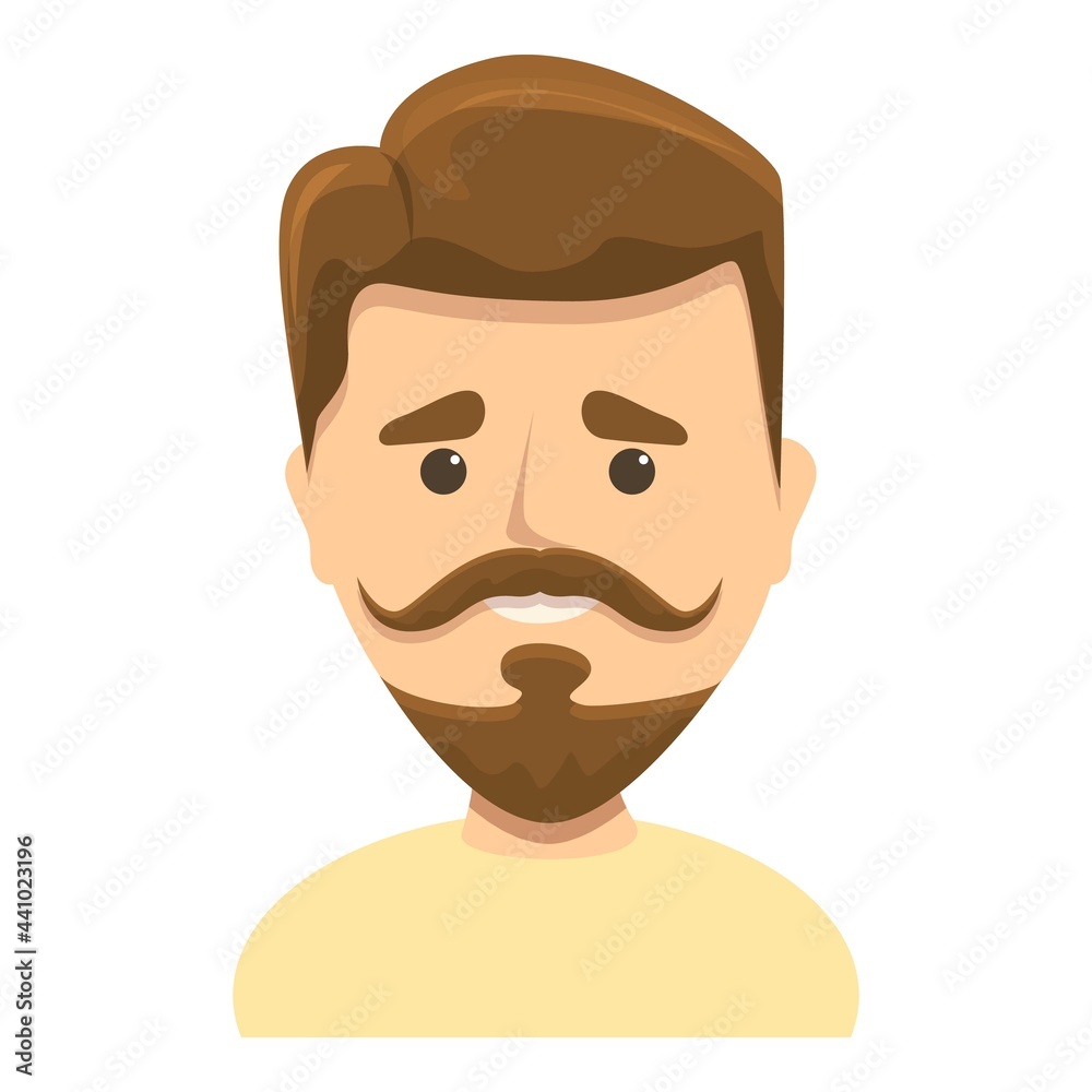 Trending beard icon. Cartoon of Trending beard vector icon for web design isolated on white background Trending beard icon. Cartoon of Trending beard vector icon for web design isolated on white background