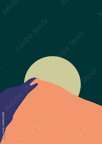illustration of hand holding an background