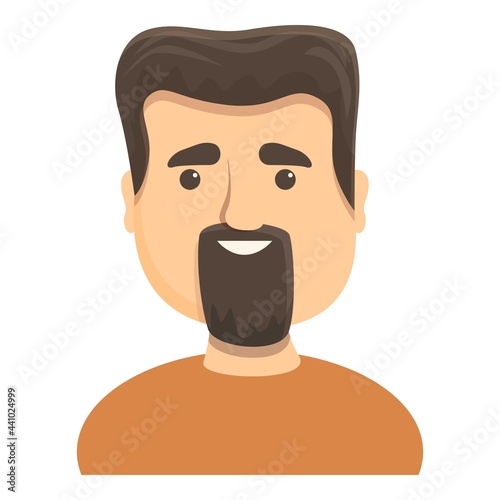 Portrait of mexican with beard icon. Cartoon of Portrait of mexican with beard vector icon for web design isolated on white background