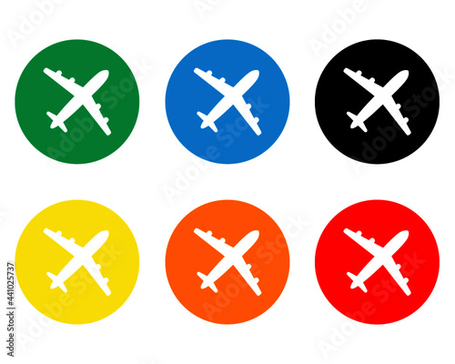 airplane vector icon - simple flat design in airport sign style - airplane, aircraft, aeroplane vector illustration