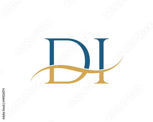 Initial letter DI, DI letter logo design