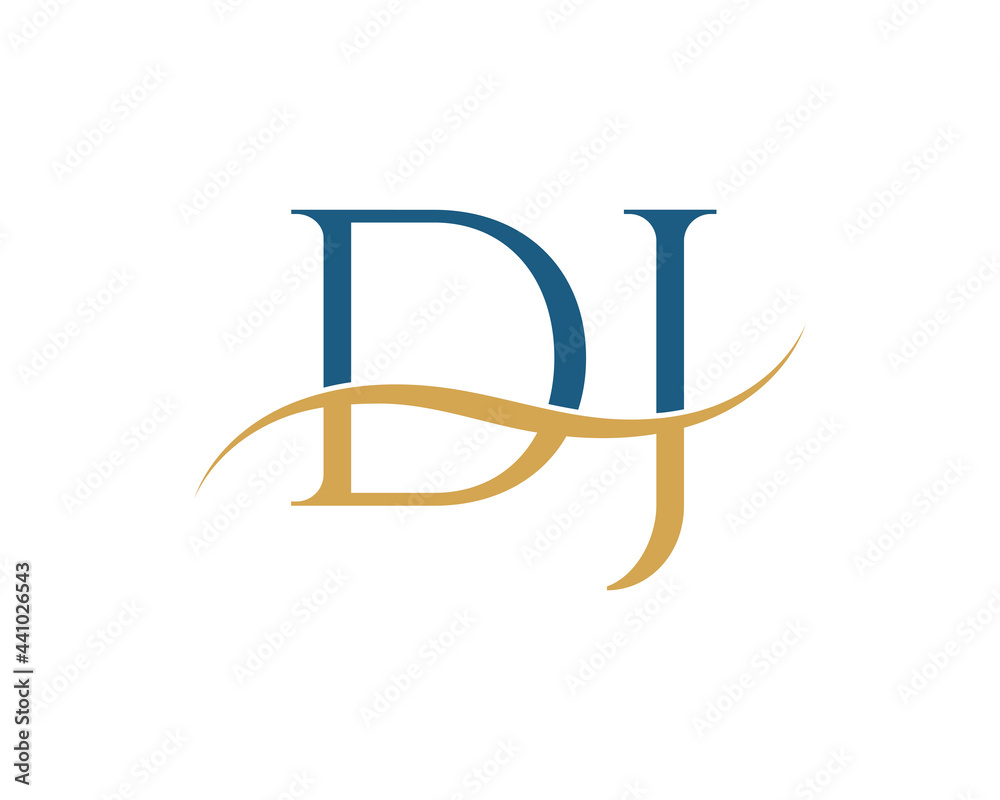 Initial letter DJ, DJ letter logo design Initial letter DJ, DJ letter logo design