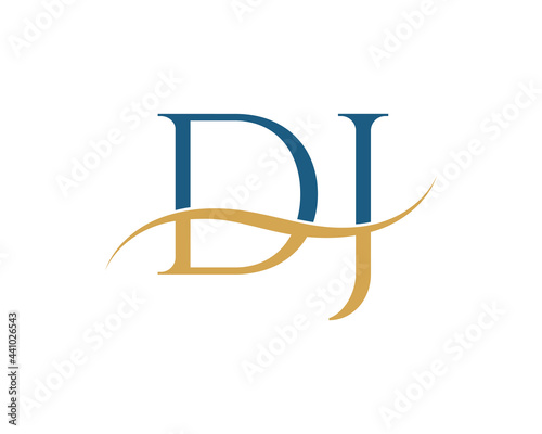 Initial letter DJ  DJ letter logo design