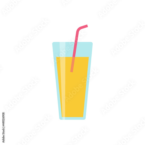 glass with lemonade icon vector illustration cartoon style.