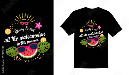 Summer t-shirt design vector illustration. summer t-shirt, summer sublimation t-shirt Vector illustration, print ready summer t-shirt,