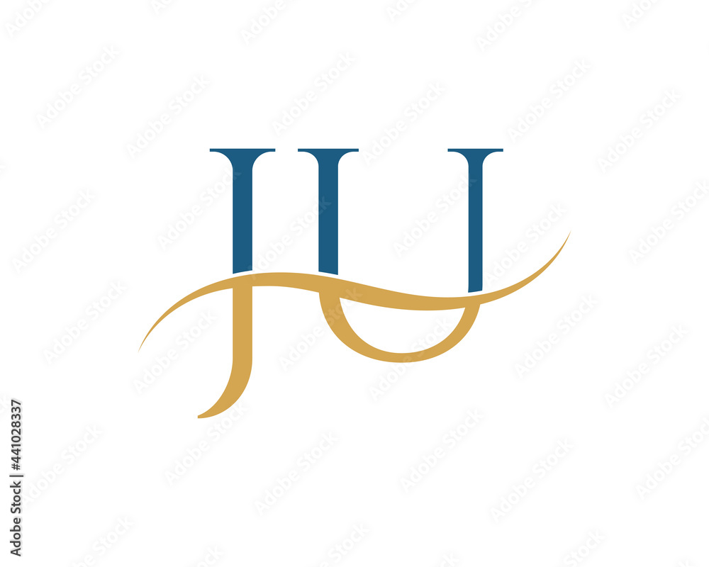 Initial letter JU, JU letter logo design Initial letter JU, JU letter logo design