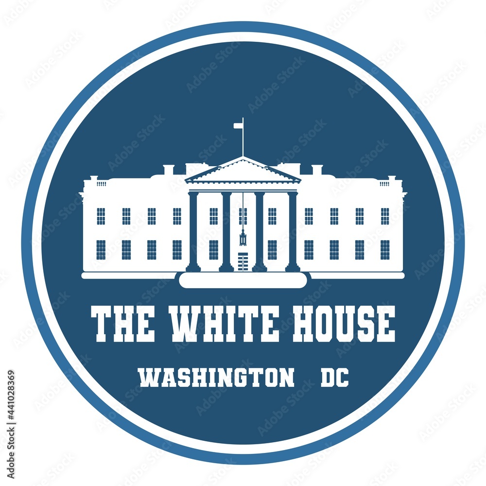 logo white house president america. flat style