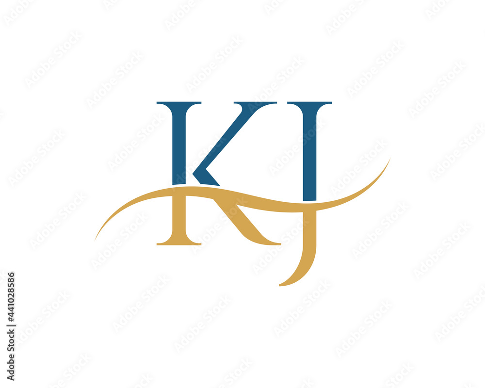 Fototapeta premium Initial letter KJ, KJ letter logo design