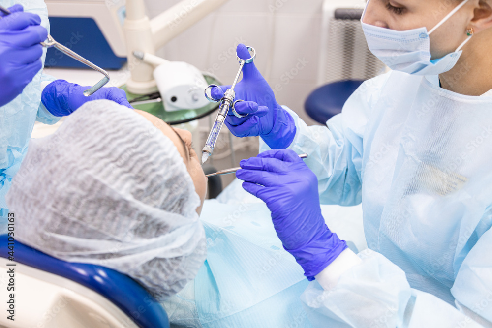 Dentistry concept. Professional dental services and modern equipment