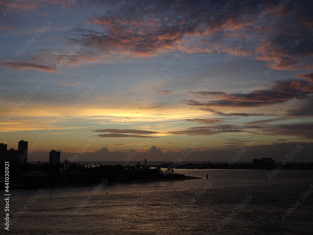 Ft Lauderdale oceanfront at sunrise
