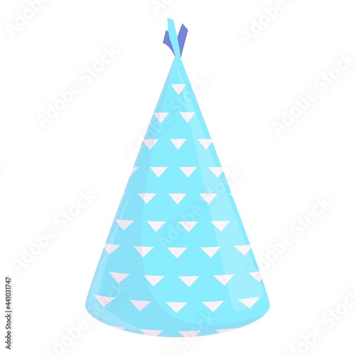 Party hat azure icon. Cartoon of Party hat azure vector icon for web design isolated on white background